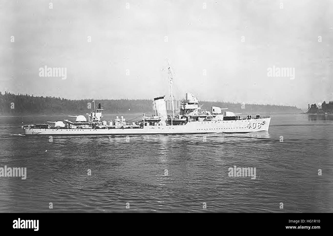 USS Wilson (DD-408), a United States Navy Benham-class destroyer ...