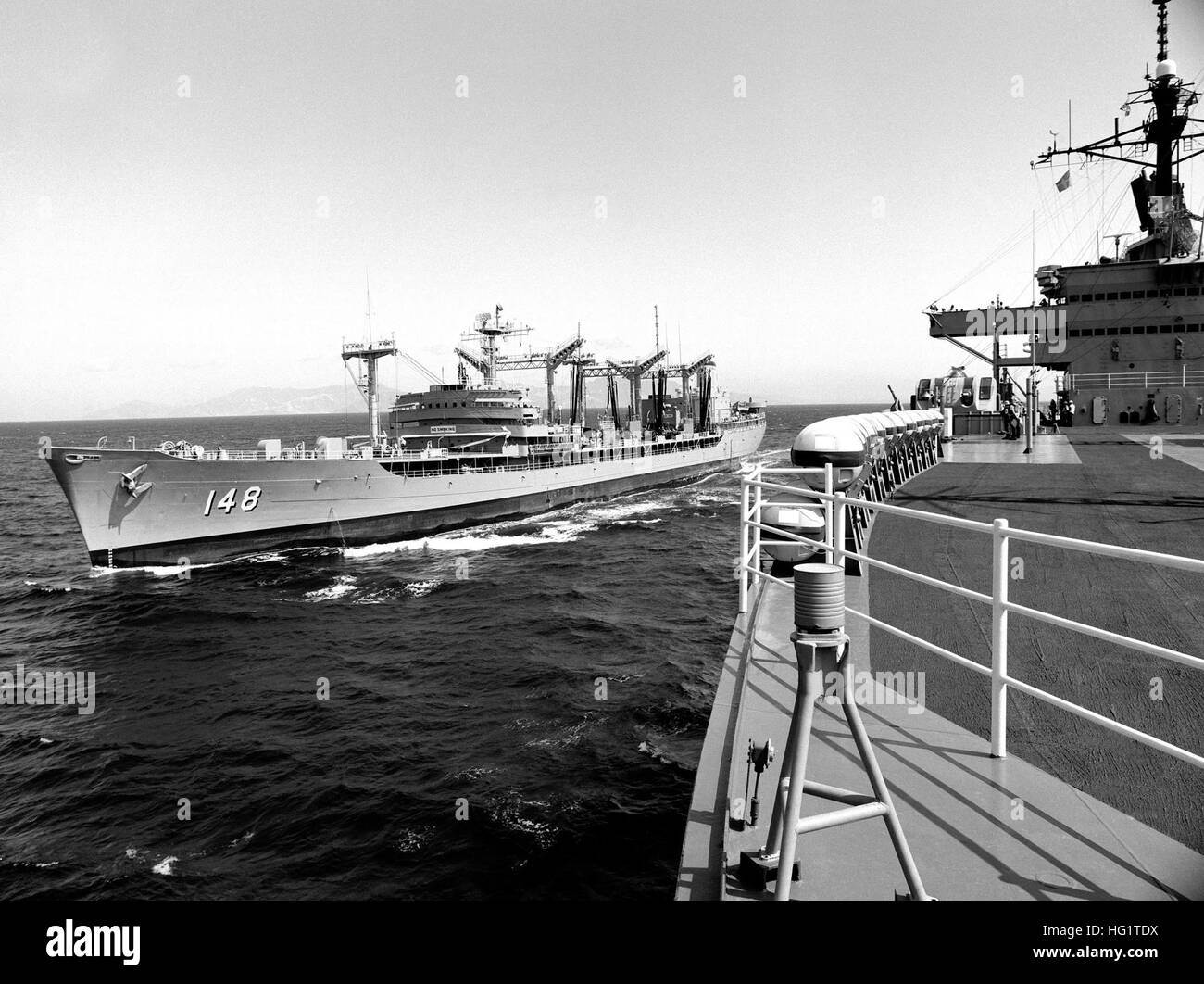 USS Ponchatoula AO148 USS Blue Ridge LCC19 1991 Stock Photo Alamy