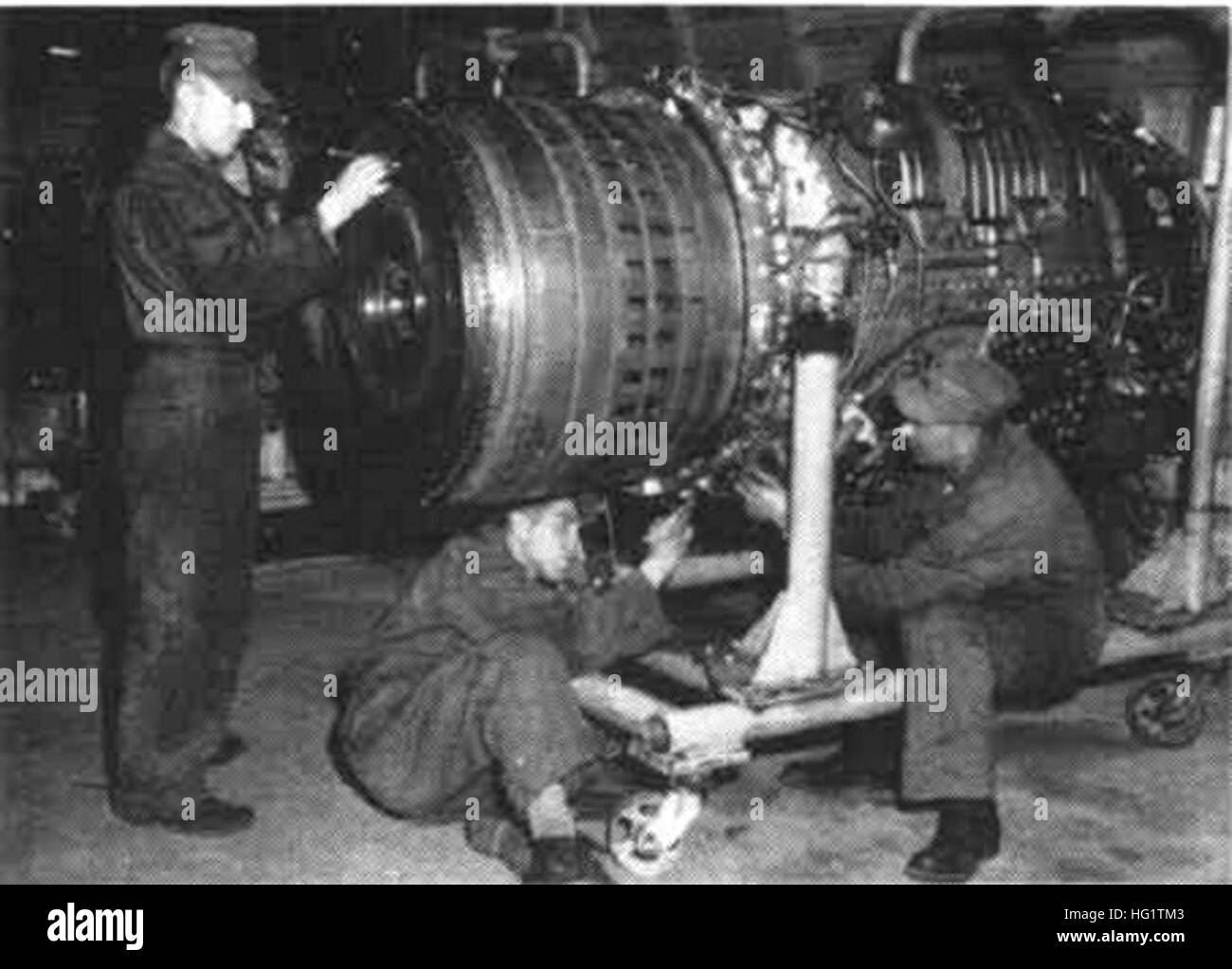 The Wright J65 jet engine underwent routine maintenance at Marine Corps ...