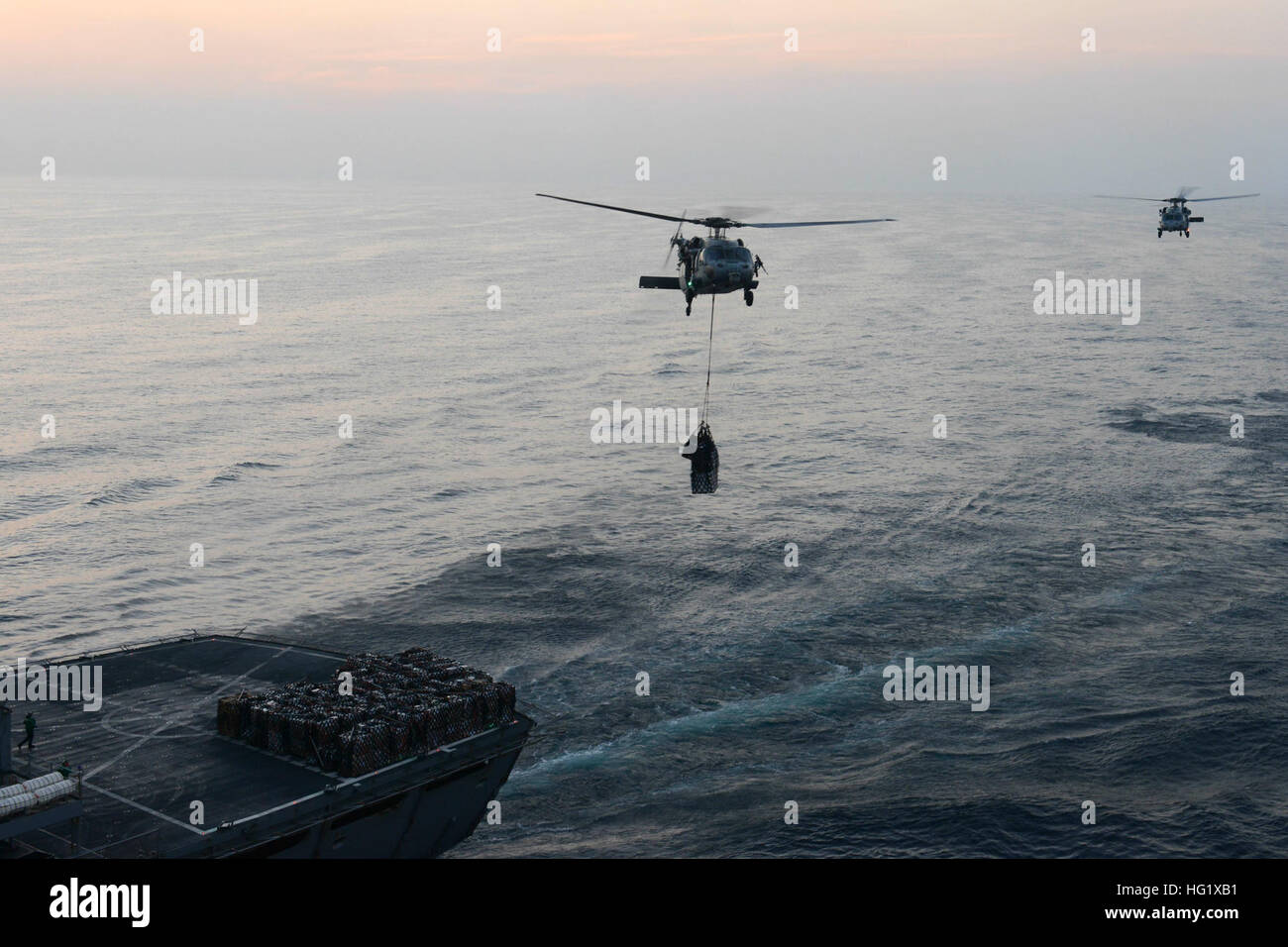 A U.S. Navy MH-60S Seahawk helicopter assigned to Helicopter Sea Combat ...