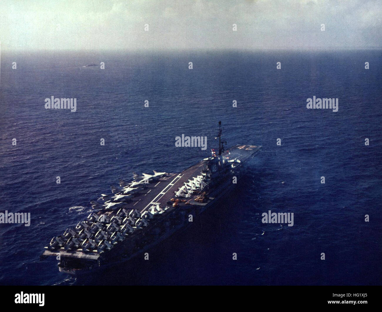 Uss franklin d roosevelt cva 42 underway c1957 stock photo alamy