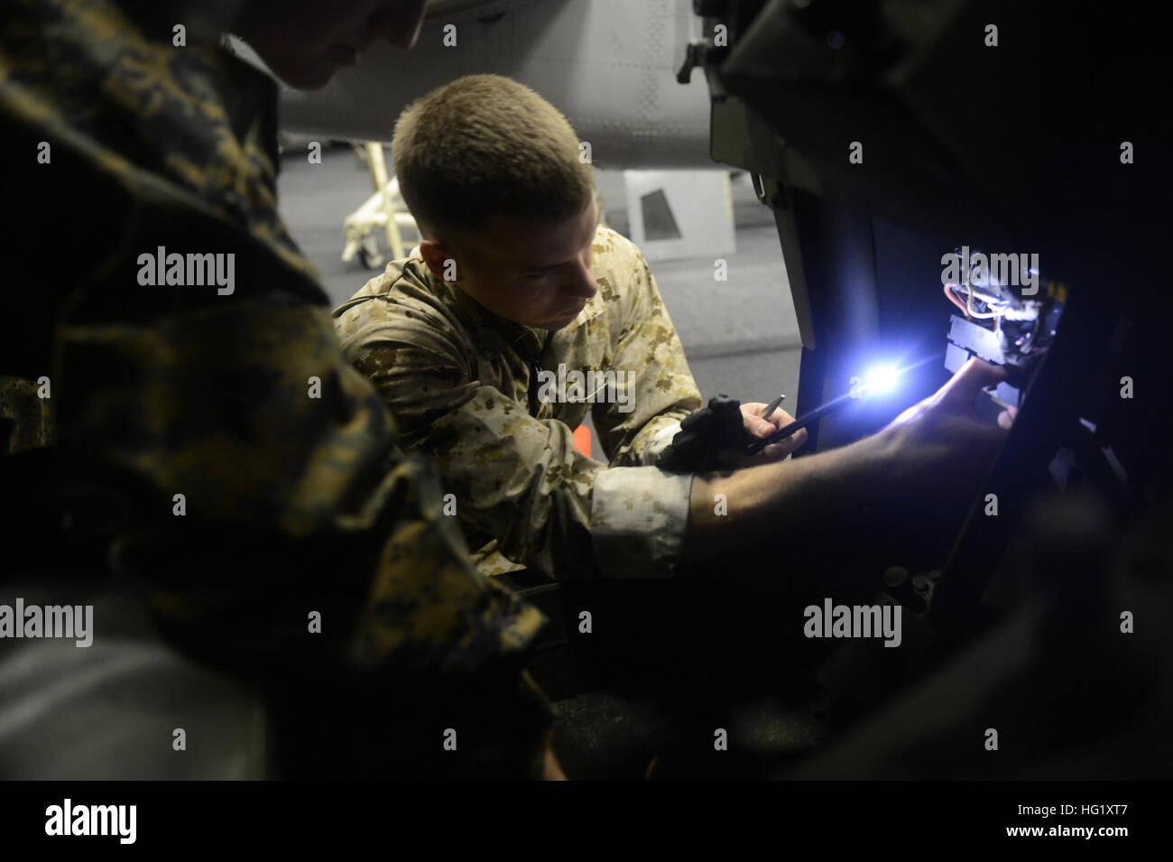 First Lt. Ben Welch, from Annapolis, Md., performs corrective ...