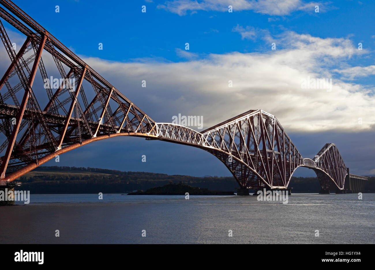 Forth Rail Bridge, North Queensferry, Fife, Scotland Stock Photo