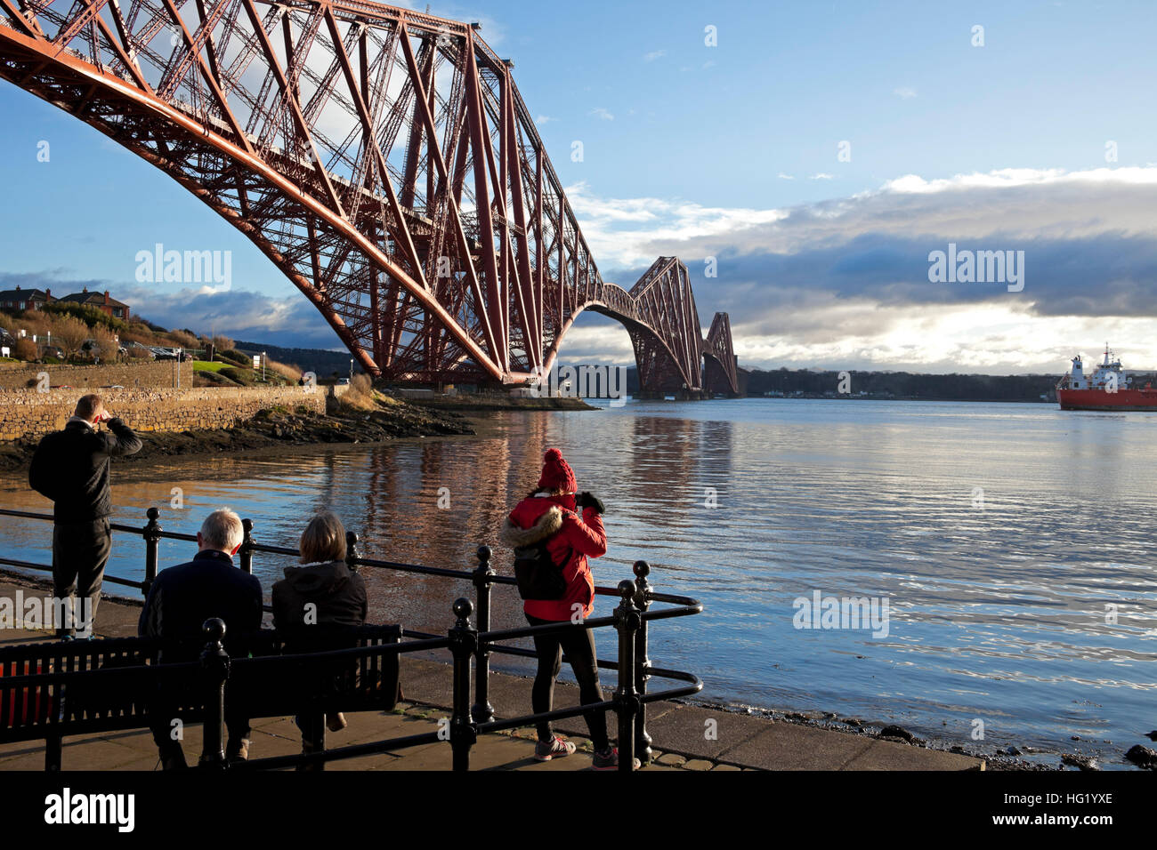 Forth Rail Bridge, North Queensferry, Fife, Scotland Stock Photo