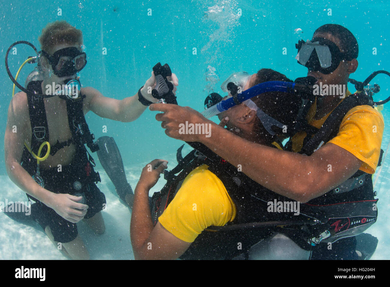 Navy Diver 3rd Class Garrett Muccillo, assigned to Mobile Diving and