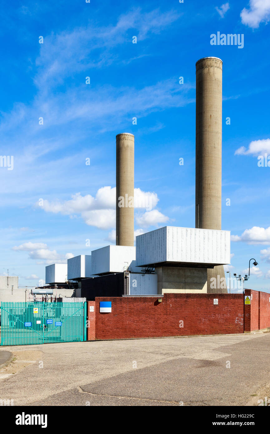 Taylors Lane Power Station, an open cycle gas turbine station, in