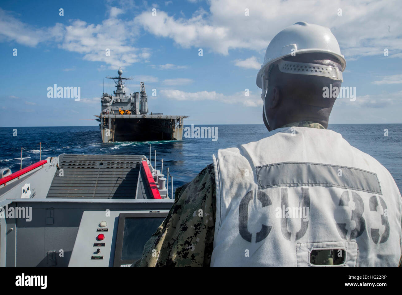 Chief Operations Specialist Dauturi Pollard, from Columbus, Ga., pilots
