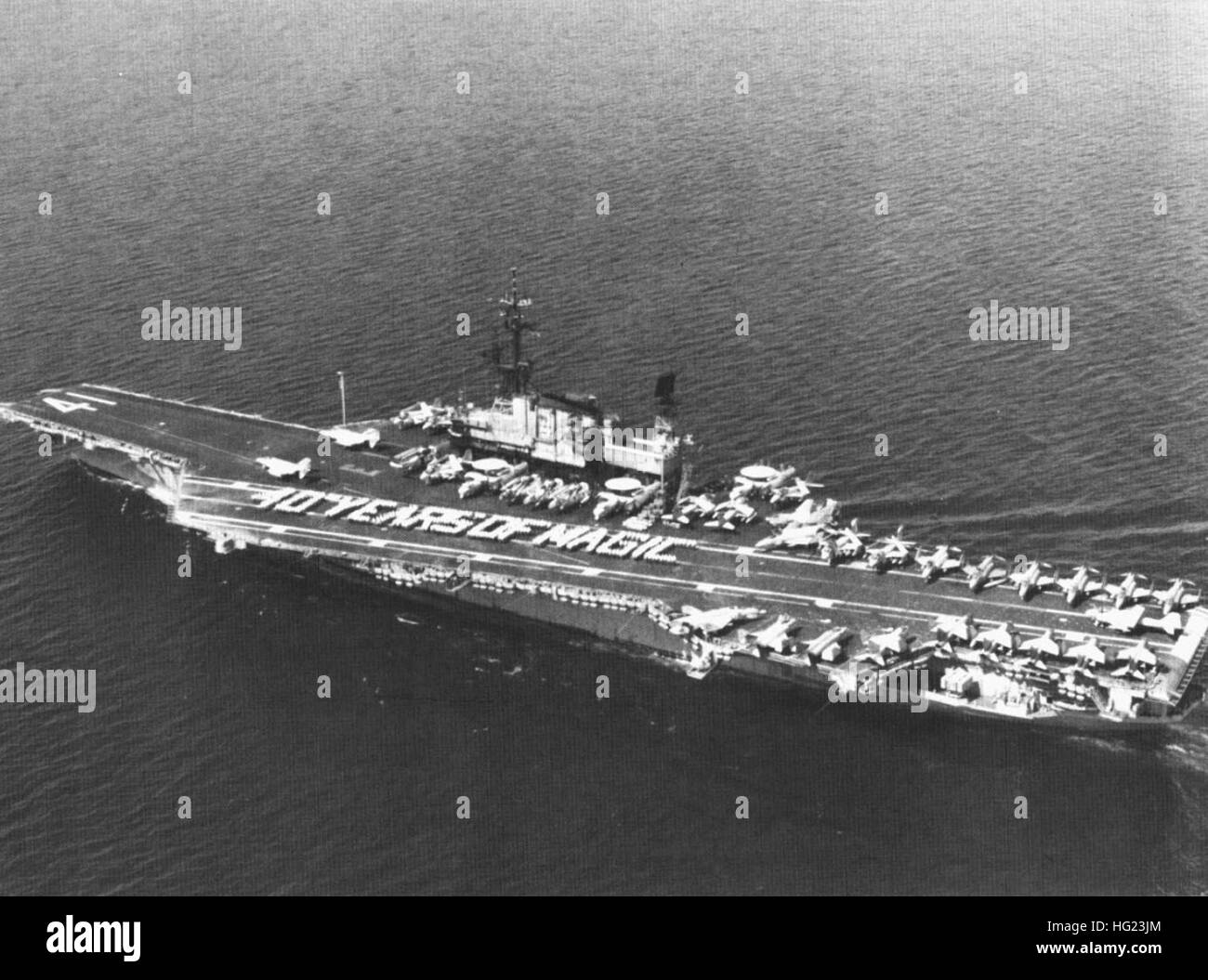 USS Midway (CV-41) turns 40 in 1985 Stock Photo - Alamy