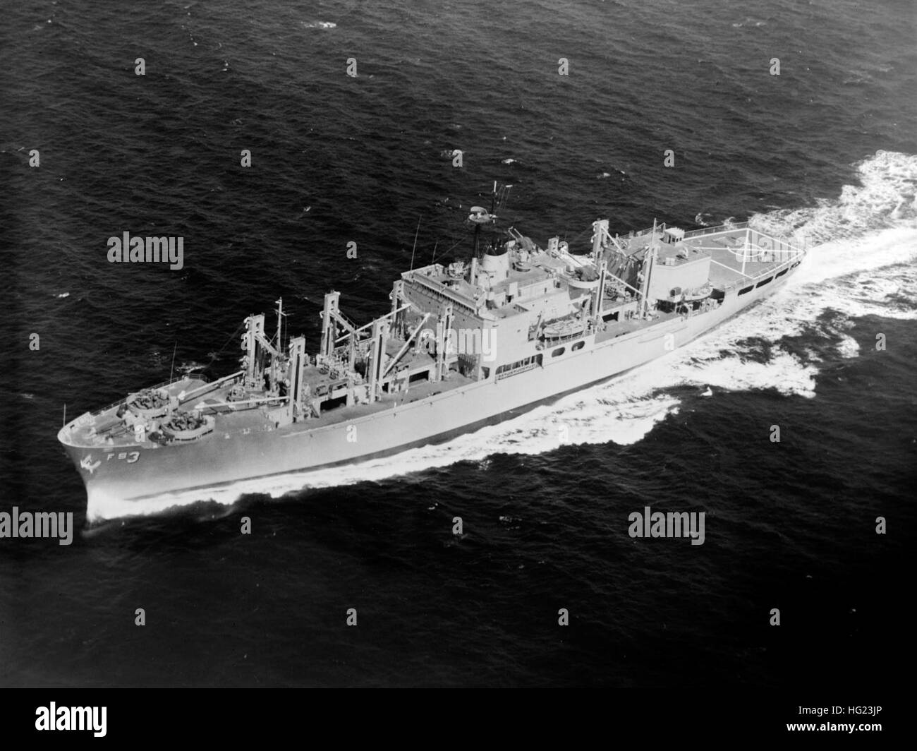 USS Niagara Falls (AFS-3) underway c1967 Stock Photo