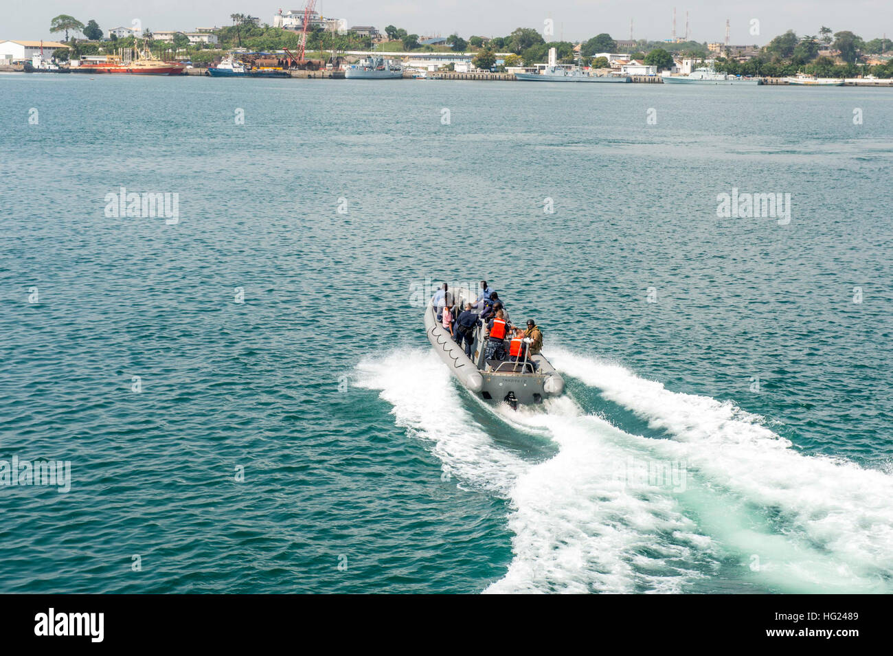 Uscgc Rhib U.S. Navy, U.S. Coast Guard, and Ghanaian military and police personnel ...