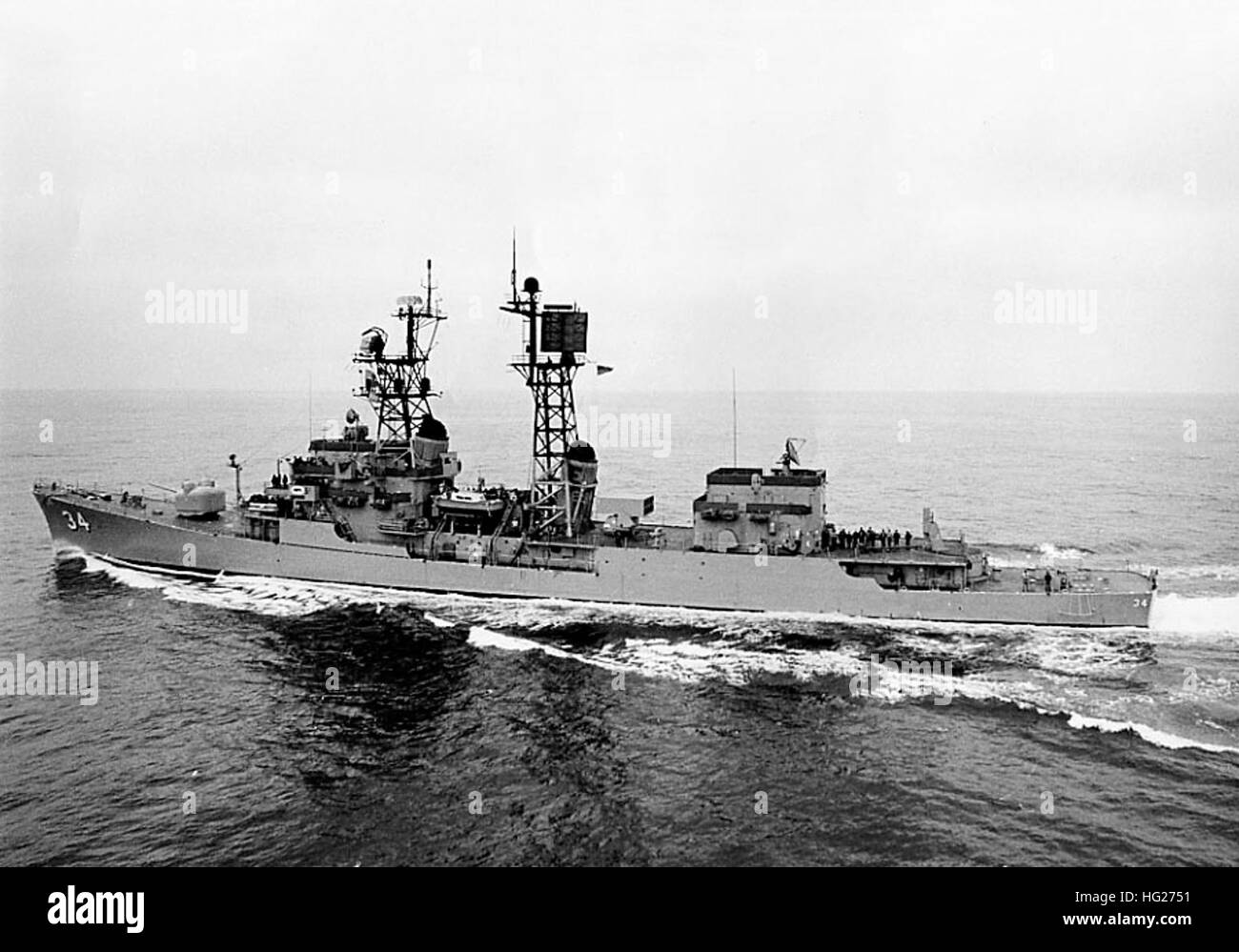 USS Somers (DDG34) breaking away from USS Wichita (AOR1) after