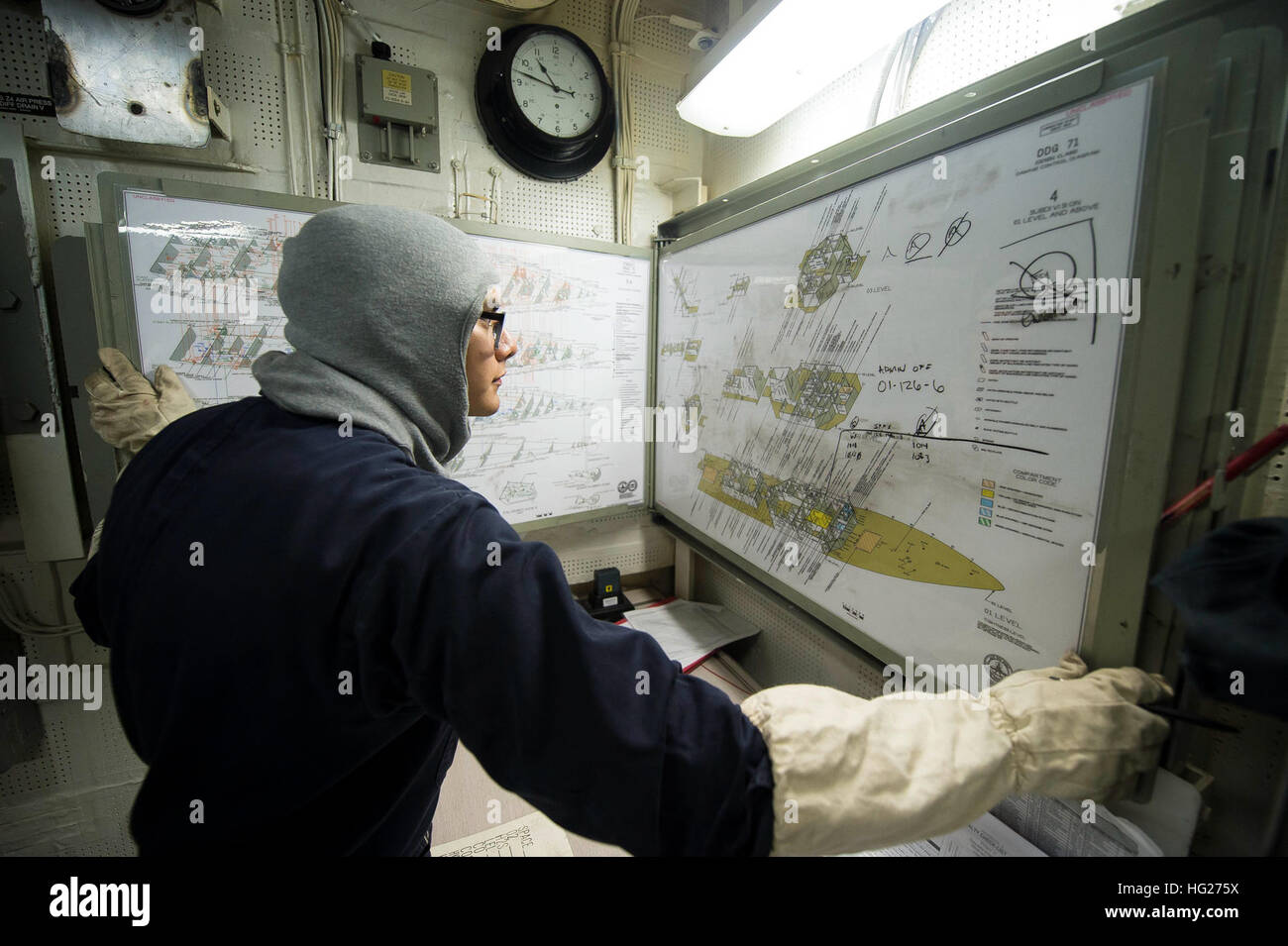 An arleigh burke class guided missile destroyer forward deployed to ...