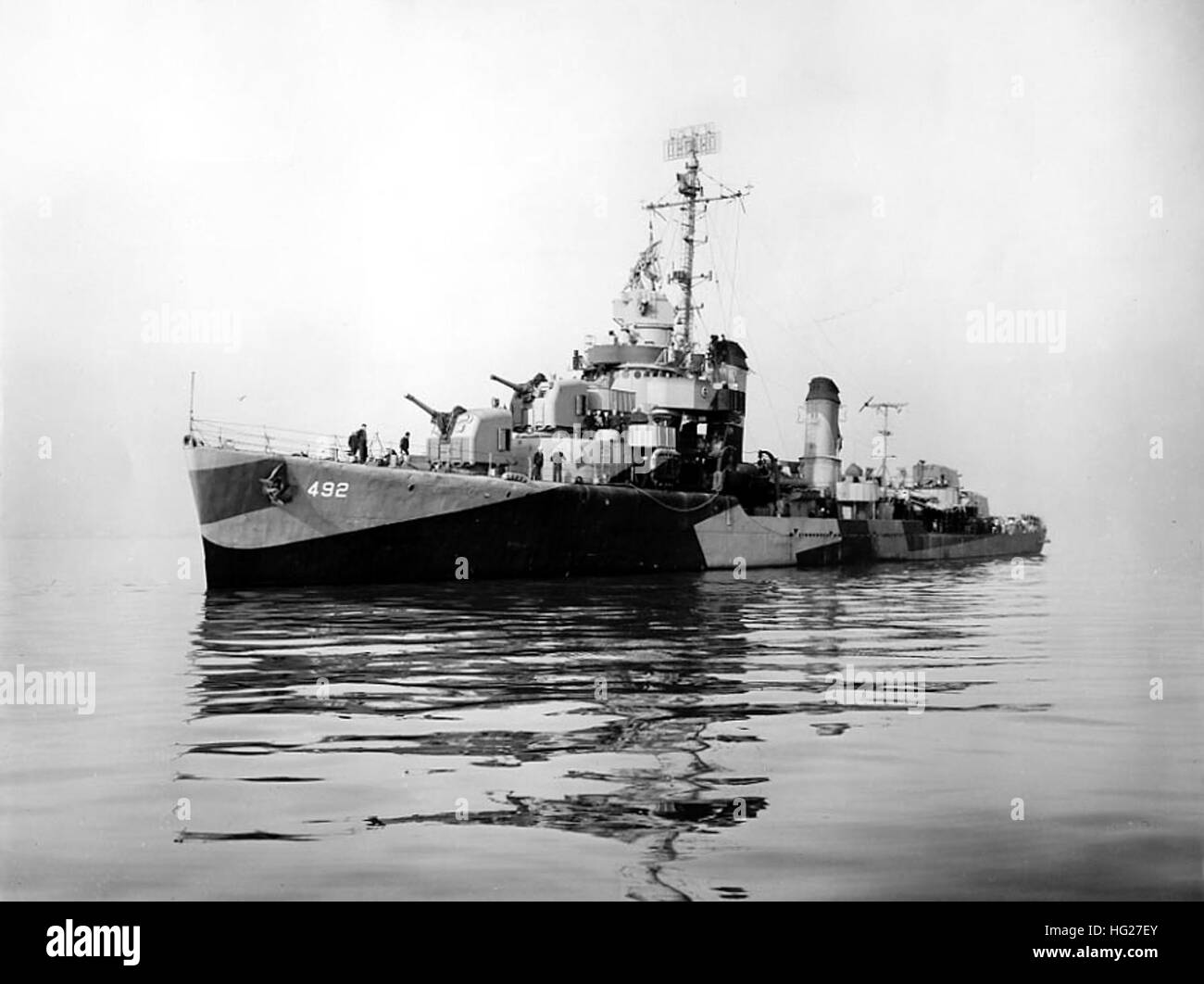 USS Bailey (DD492) off the Mare Island Navy Yard, California, 8