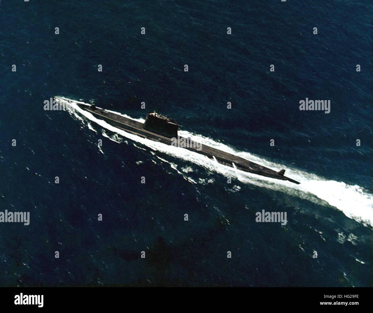 USS Volador (SS-490) Underway off Guam, circa the middle or later 1960s