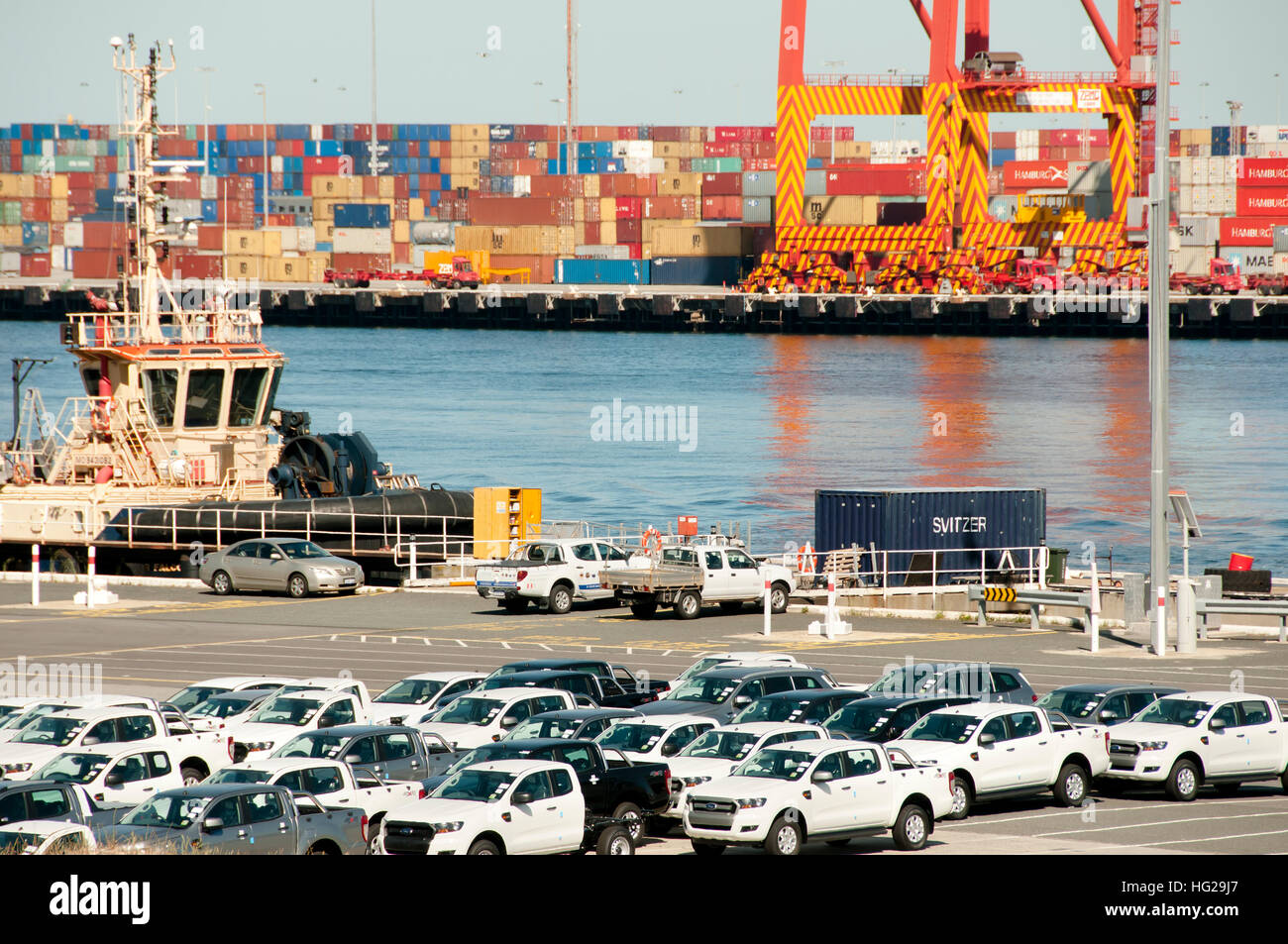 Vehicle Import - Fremantle - Australia Stock Photo