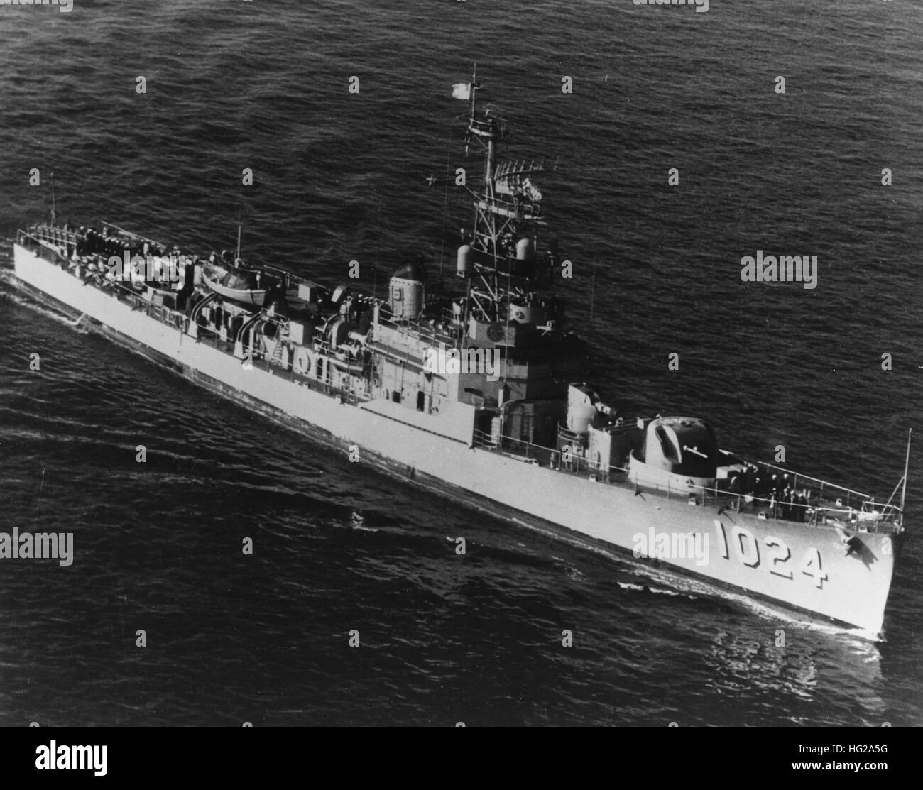 USS Bridget (DE-1024) underway c1960 Stock Photo - Alamy