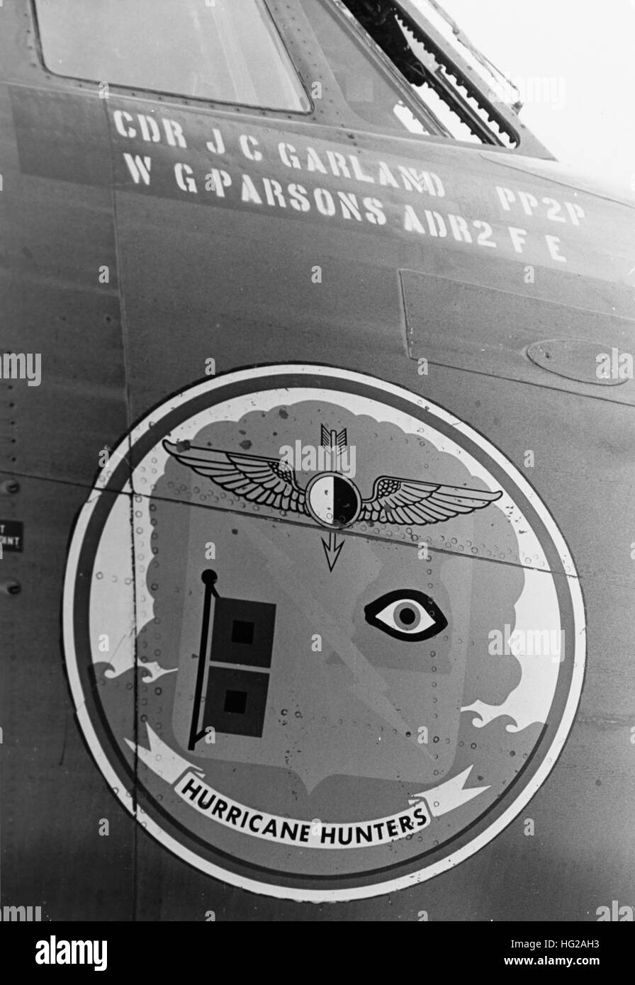 VW-4 Hurricane Hunters insignia on WC-121N in 1966 Stock Photo