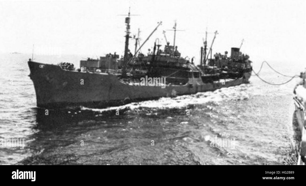 USS Neches (AO47) underway at sea c1952 Stock Photo Alamy