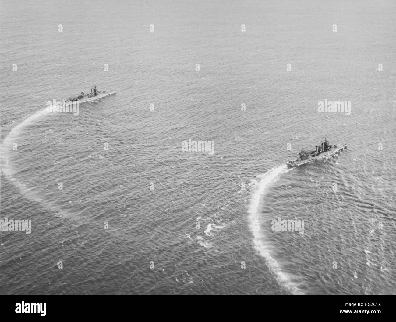 USS Portland (CA-33) and USS San Francisco (CA-38) underway off Hawaii ...