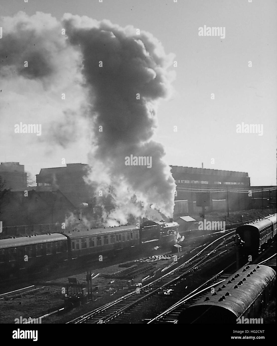Iconic image of the Steam Railway in Britain Stock Photo