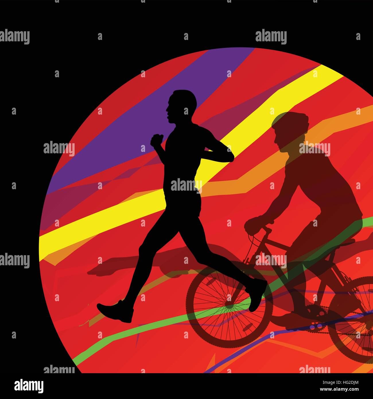running swimming cycling marathon