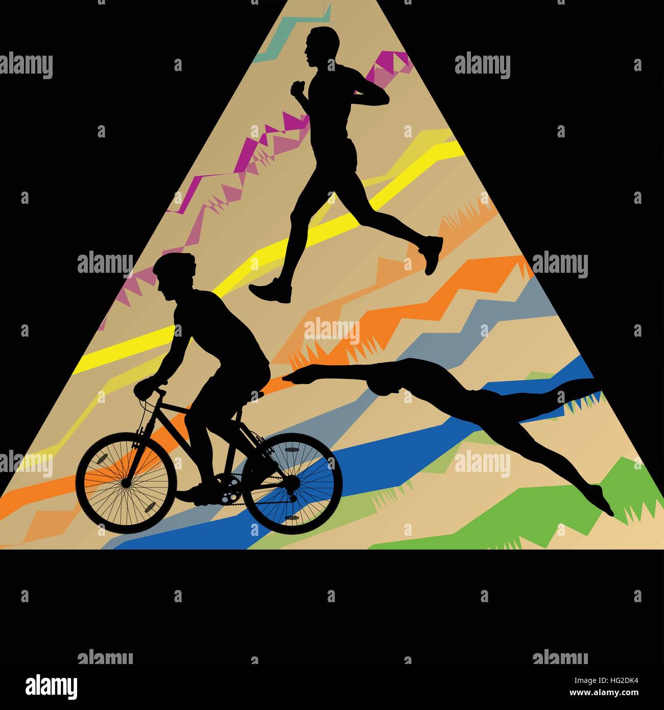 running swimming cycling marathon