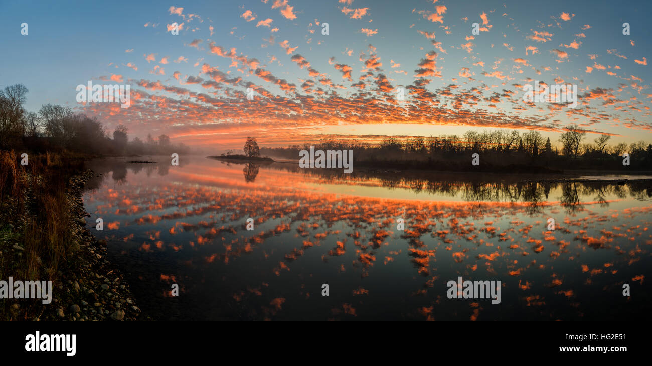 Sunrise, American River, Sacramento, California Stock Photo Alamy