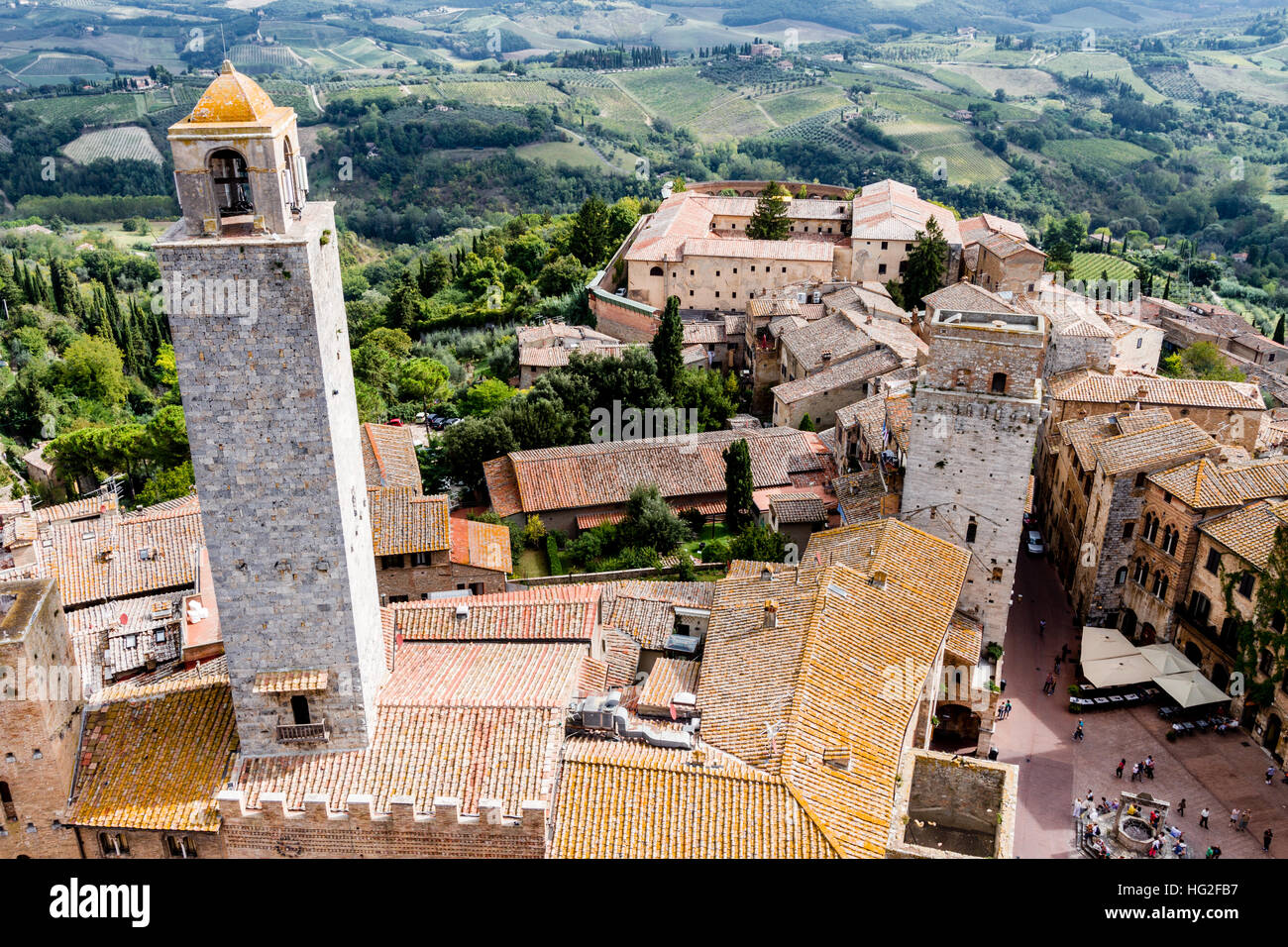 Small walled medieval hill town hi-res stock photography and images - Alamy