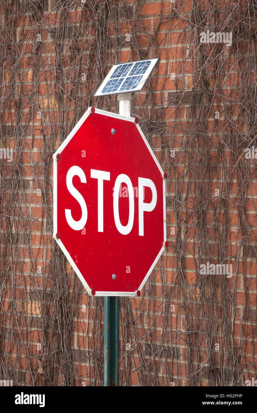 solar powered led stop signs