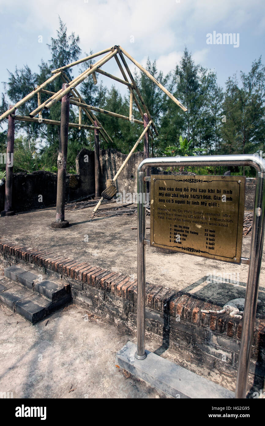 Massacre memorial My Lai Vietnam Stock Photo