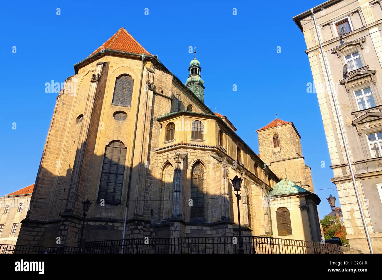 Glatz Maria Himmelfahrt Kirche - church Assumption of Mary in Klodzko Glatz in Silesia, Poland Stock Photo
