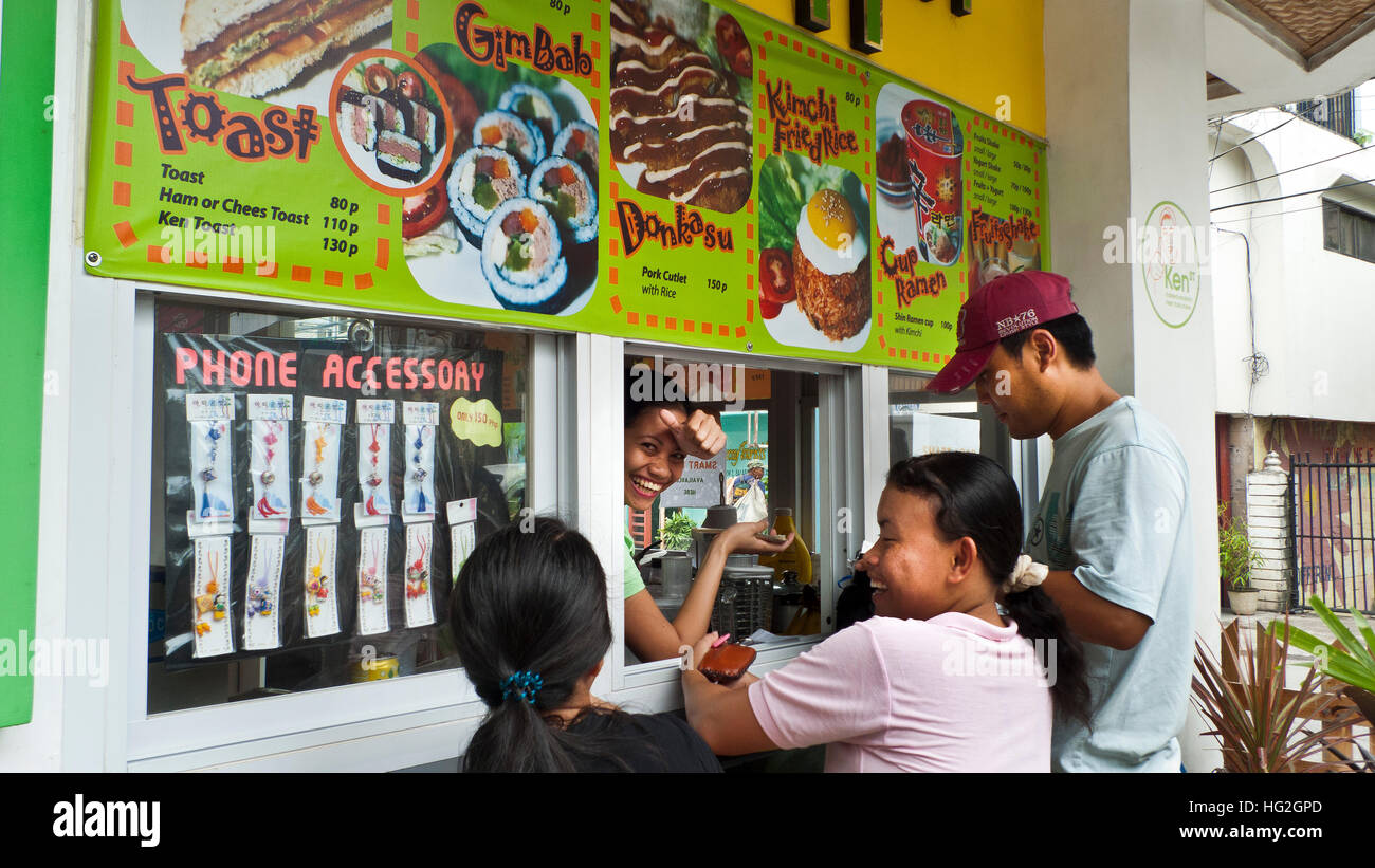 Fast food kiosk Boracay island Philippines Stock Photo Alamy