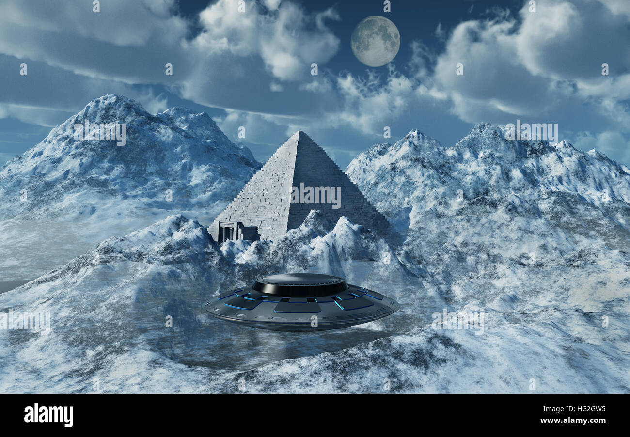 Antarctic Pyramid , One Of The Mysterious Buildings Said To Be At The South Pole. Stock Photo