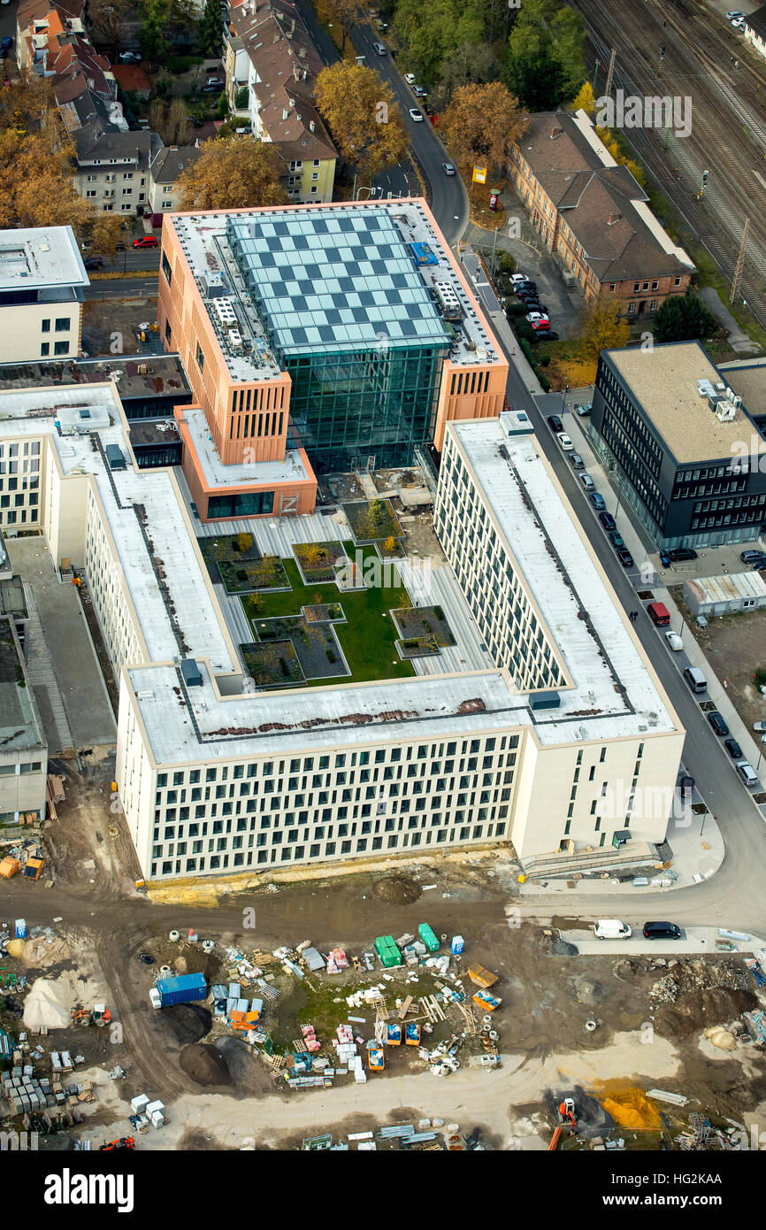 Aerial view, Justice Center Bochum, judicial, prosecutorial and Human Services, Bochum, Ruhr area, North Rhine-westphalia, Stock Photo
