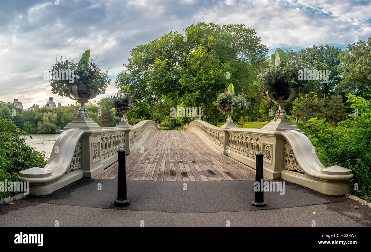 The Bow Bridge is a cast iron bridge located in Central Park, New York ...