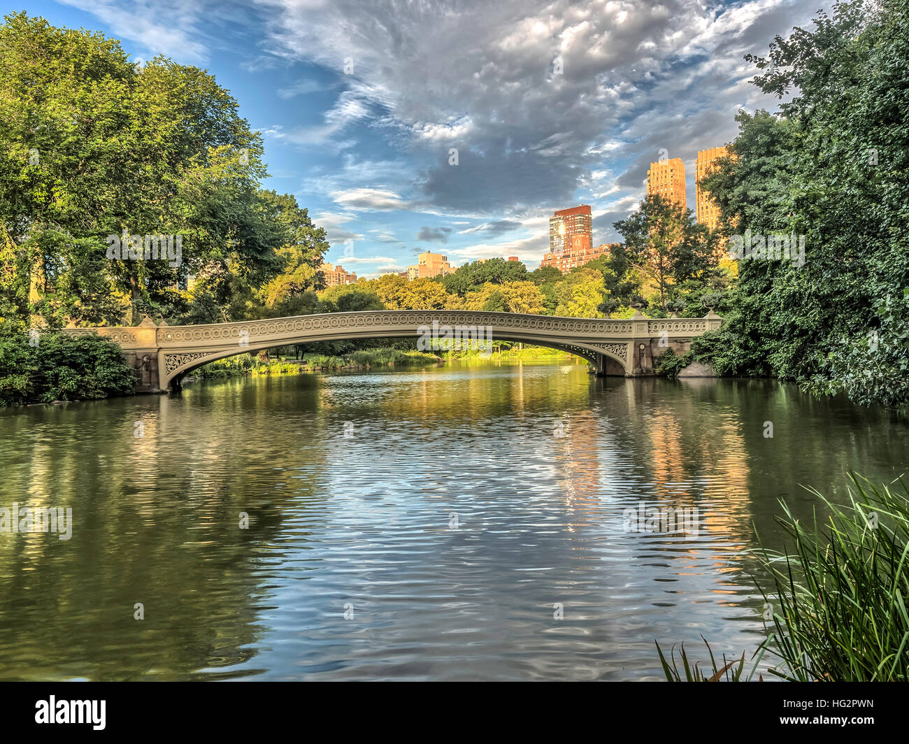 The Bow Bridge is a cast iron bridge located in Central Park, New York ...