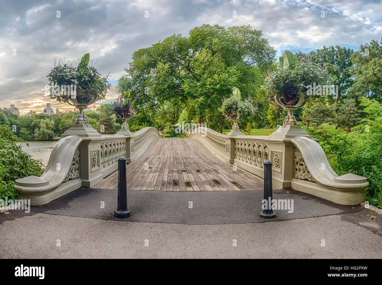 The Bow Bridge is a cast iron bridge located in Central Park, New York ...