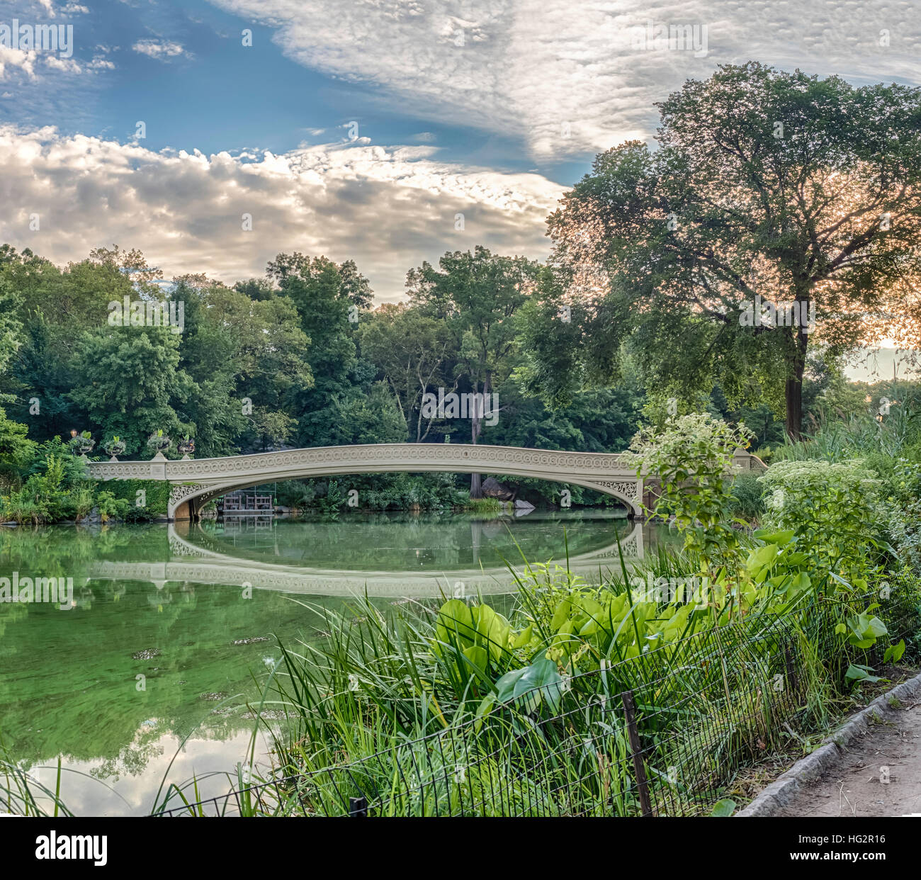 The Bow Bridge is a cast iron bridge located in Central Park, New York ...