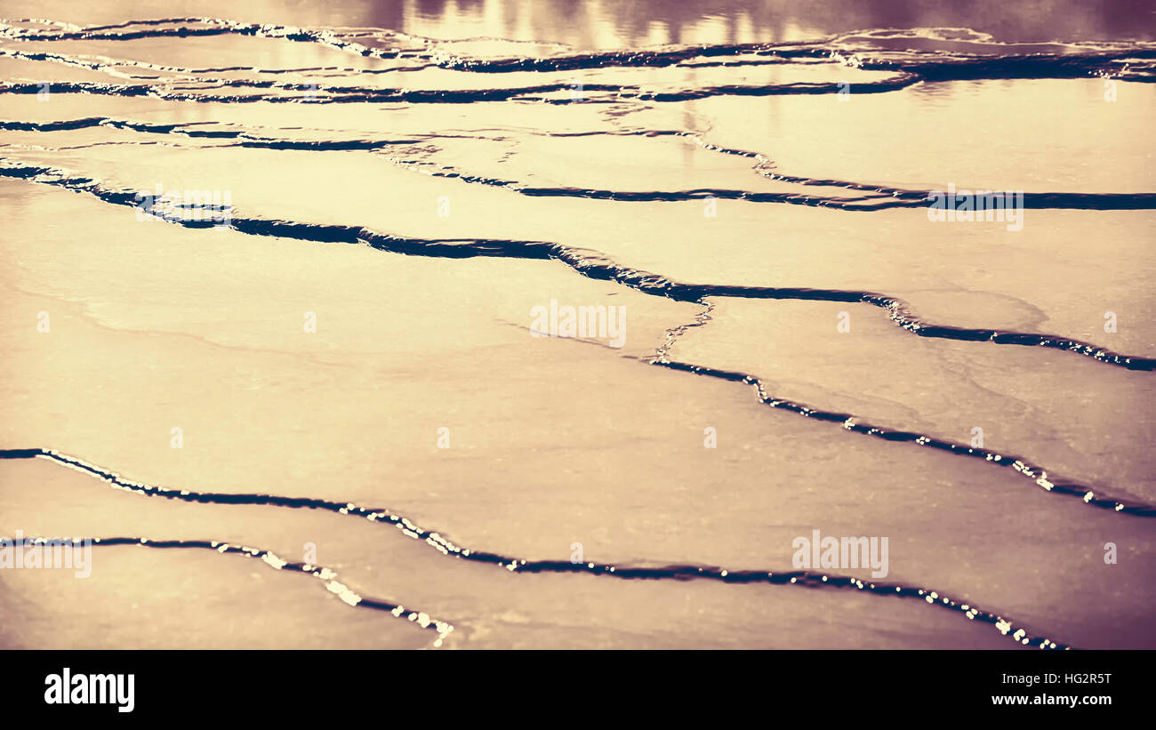 Abstract blurred background made of water surface, color processing effect. Stock Photo