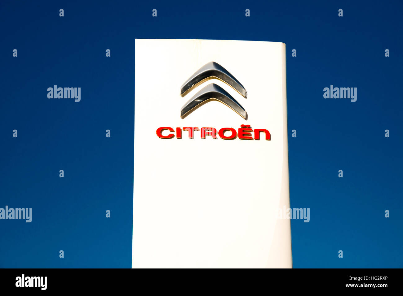 Citroen sign UK. Stock Photo