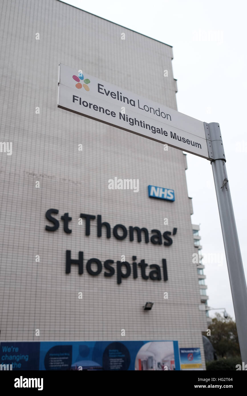 St Thomas Hospital London plus sign for Florence Nightingale museum ...