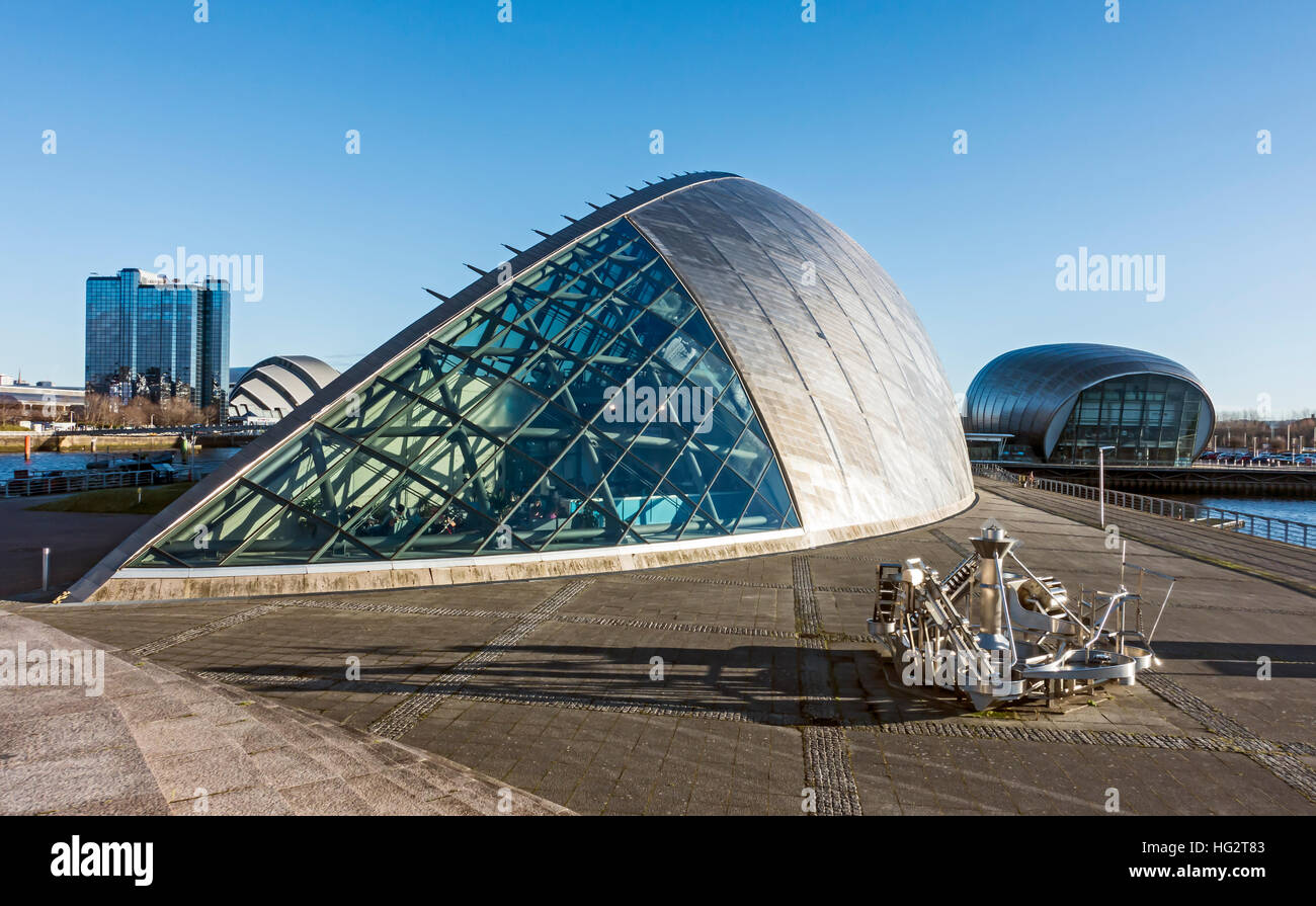 Sculpture at the Glasgow Science Centre at Princes Dock by the River