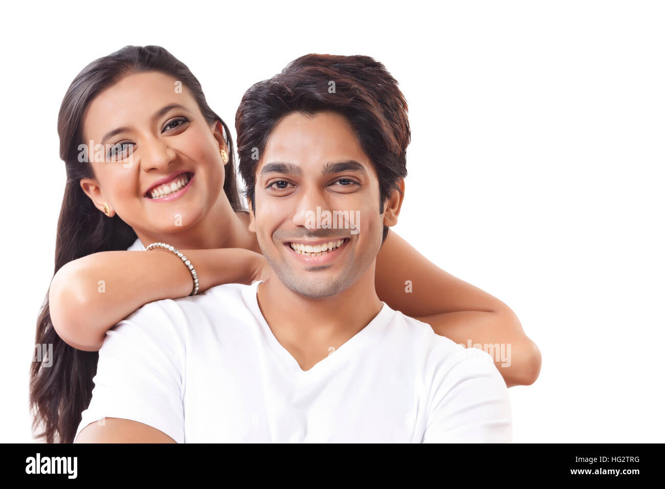 Portrait of couple smiling Stock Photo