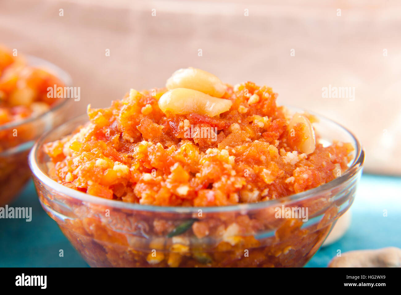 Gajar ka halwa in a bowl , indian sweets Stock Photo Alamy