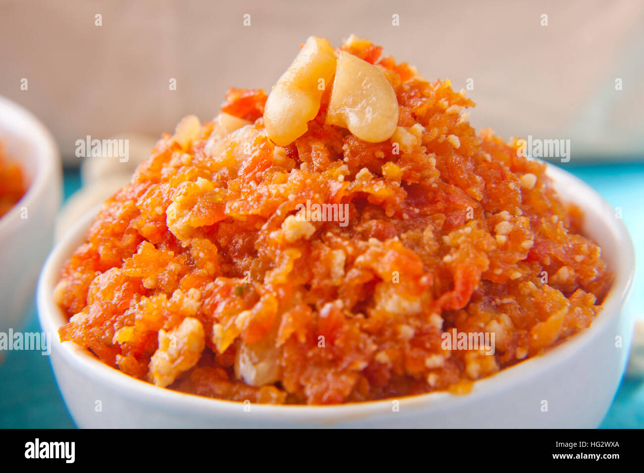 Gajar ka halwa in a bowl , indian sweets Stock Photo Alamy