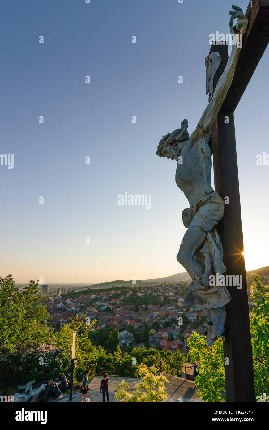 Pecs (Fünfkirchen): Crucifix on the Havi hill at the beginning of the Mecsek mountains, , Baranya, Hungary Stock Photo