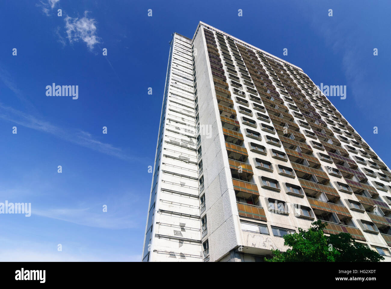 Pecs (Fünfkirchen): Since 1989 Europe's highest resident building (25 floor), the tenants pulled out because of rumors of static deficiencies, , Baran Stock Photo
