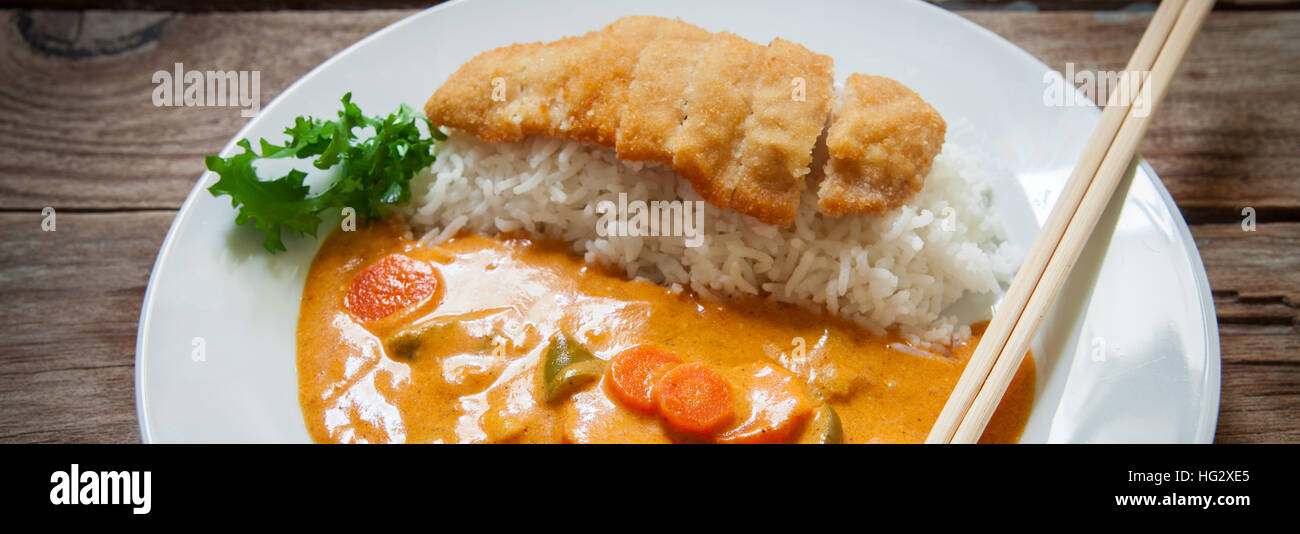 Chicken Katsu Kare japanese curry meat and vegetables Stock Photo Alamy
