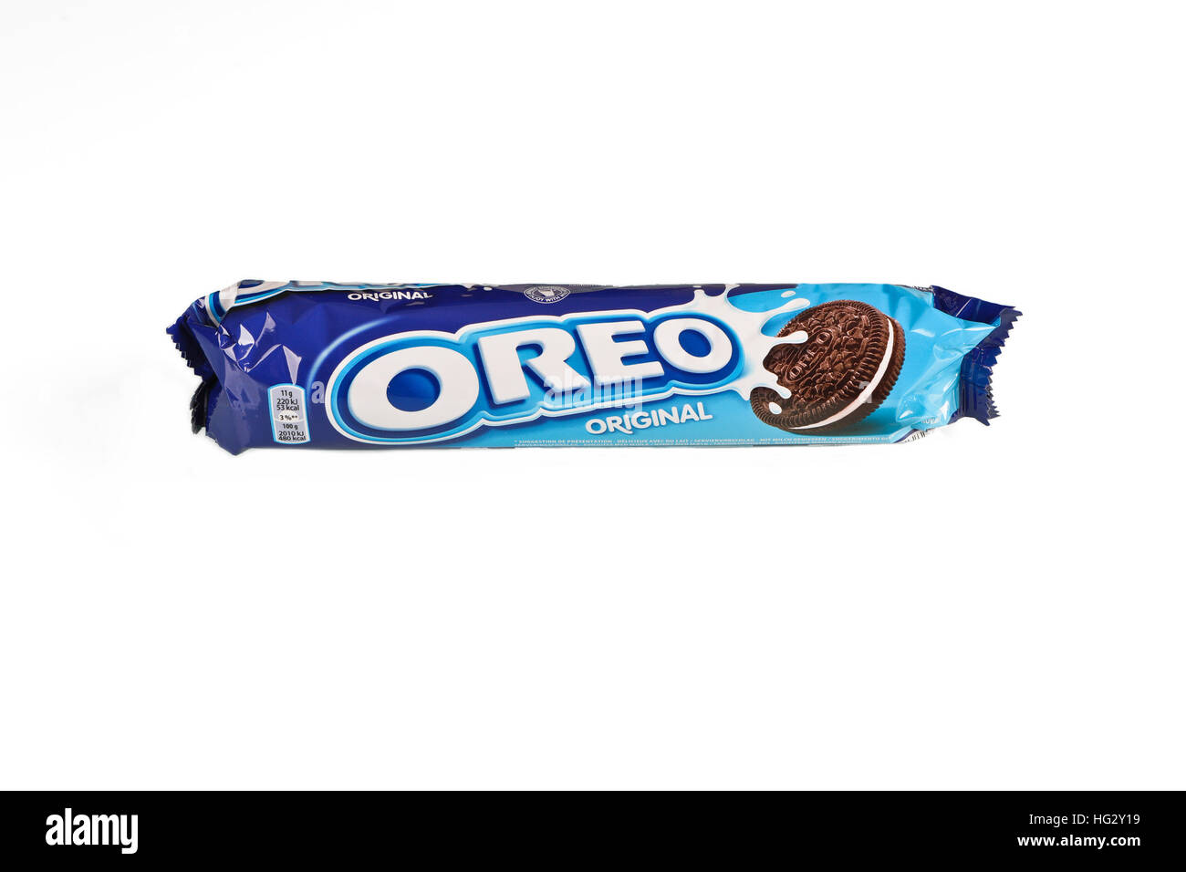 A packet of Oreo original cookie biscuits on a white background Stock Photo  - Alamy