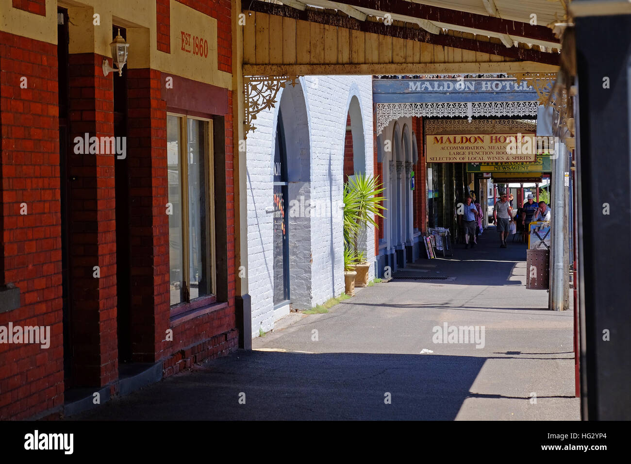 Covered Shoping Street Maldon A Historic Town In Victoria S